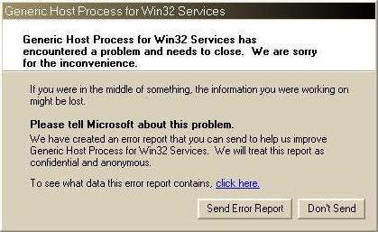 Window Generic Host Process for Win32 Services