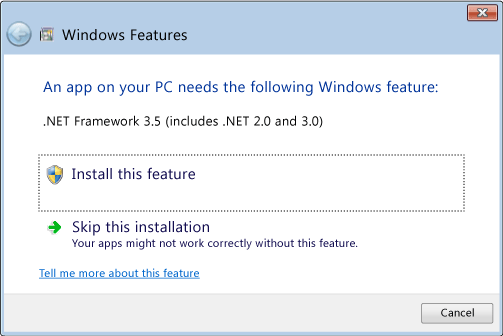 cara install framework 3.5 di windows 10